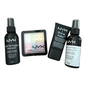 NYX Matte and Dewy Setting Sprays with Radiant Powder Bundle